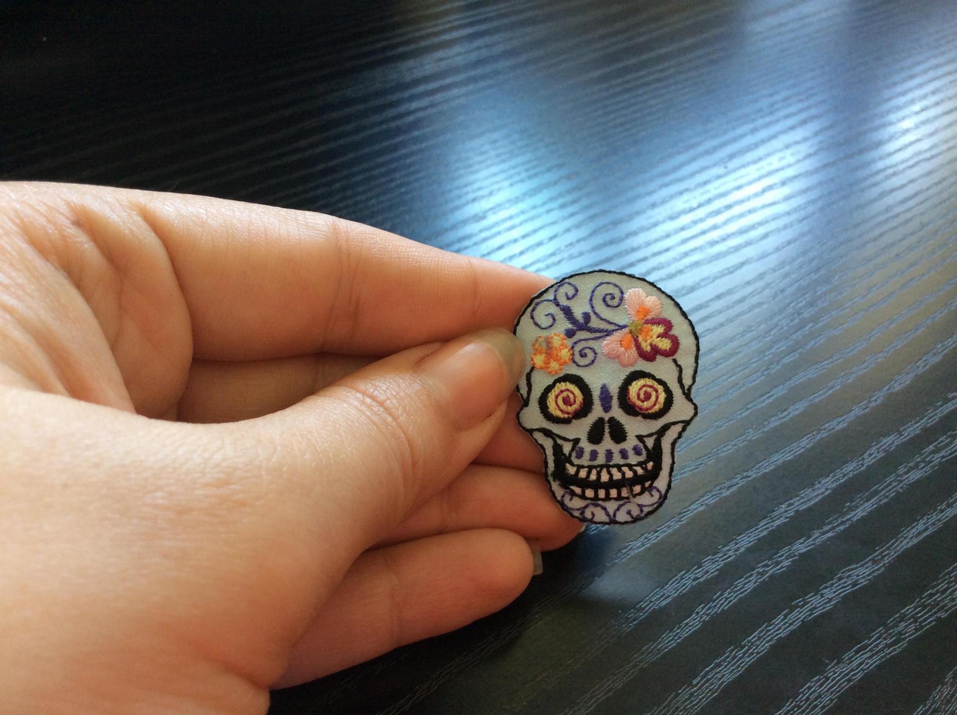 mini calavera bleu