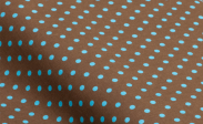 Pois marron turquoise